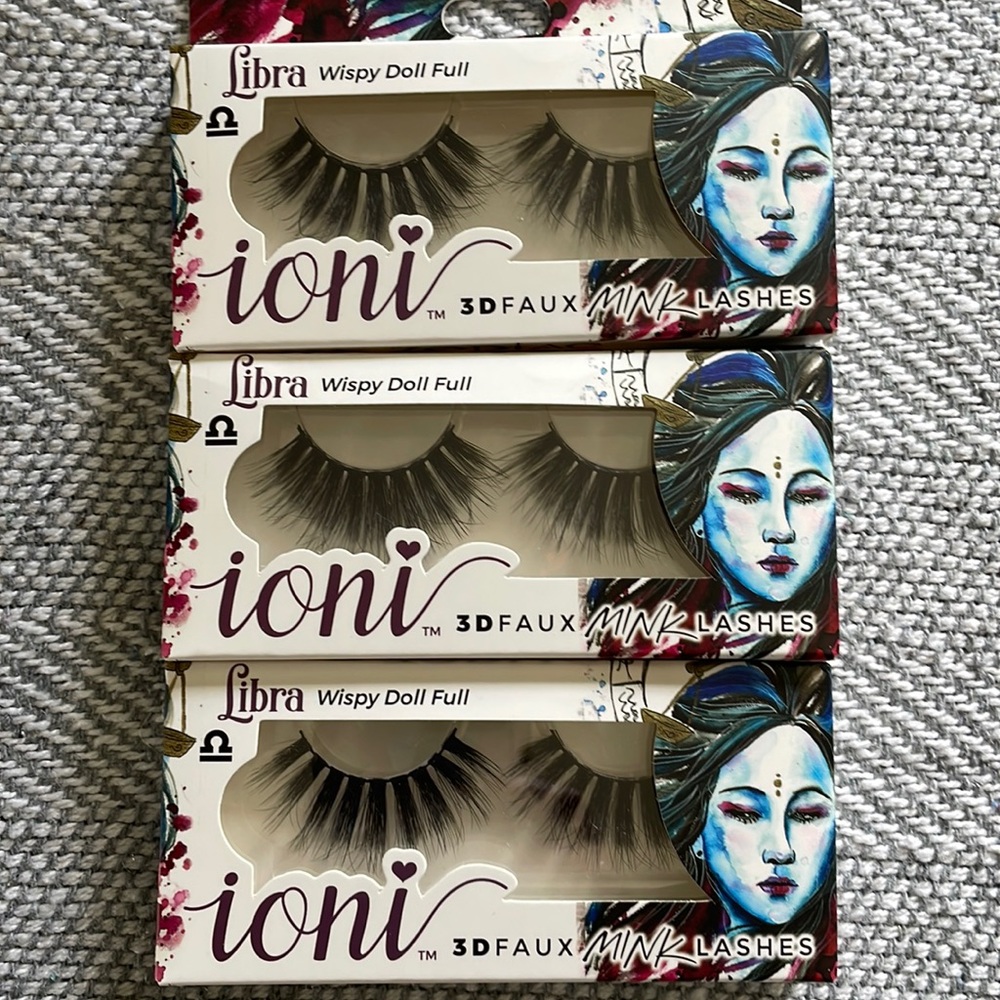 4 different kinds of eye lashes all 3D